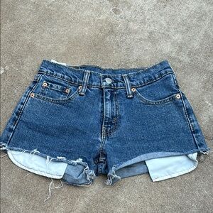 Levi's Blue Jean Shorts High-Waisted Vintage-Inspired